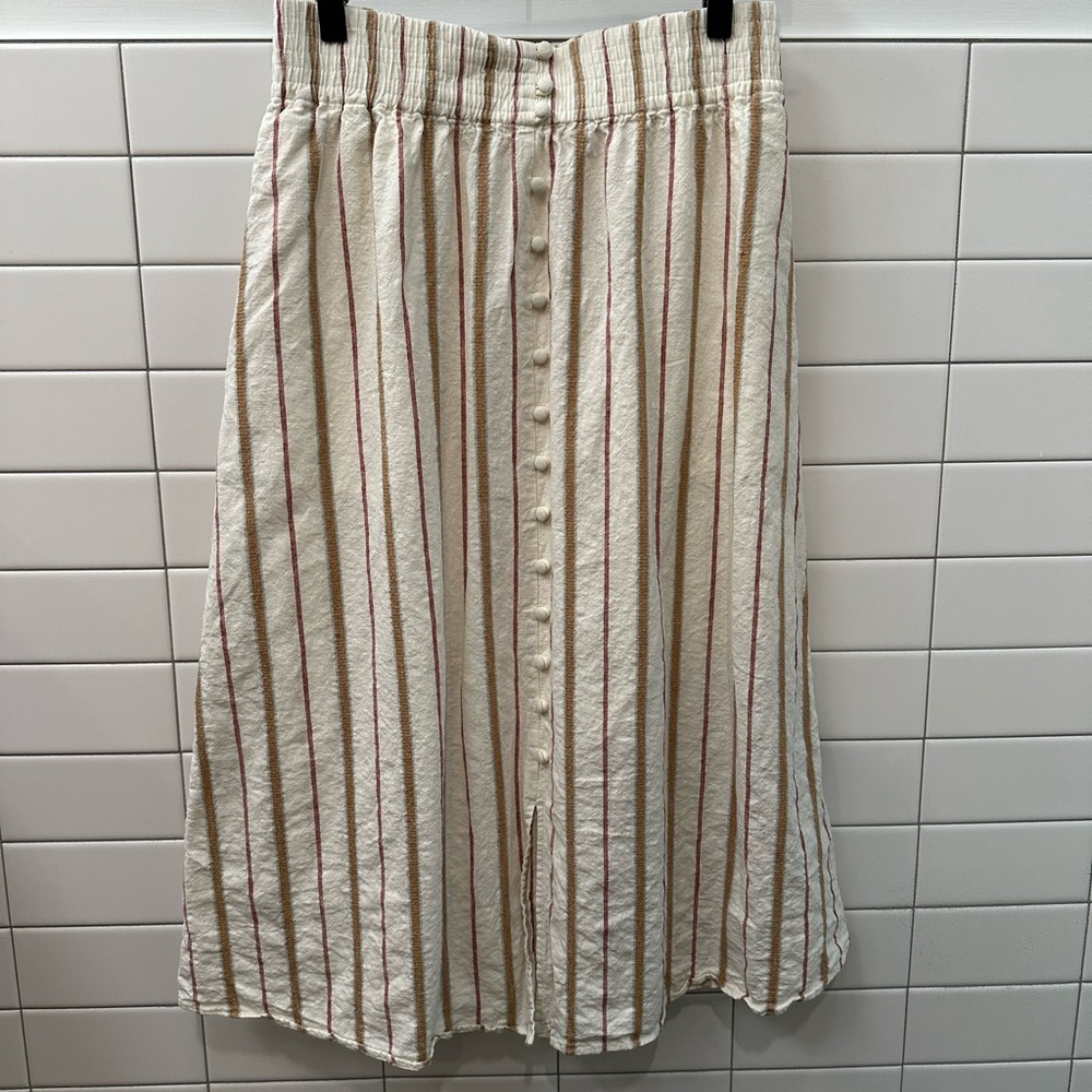 Madewell Smocked Waist Midi Skirt